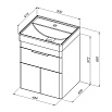 Мебель для ванной Aquanet Ирис new 50 см, 1 ящик 2 дверцы, белый глянец