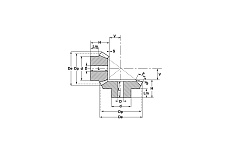 Коническая зубчатая пара ISKRA передаточное число 1:2, M=1,5, Z1=15, Z2=30 C27B300