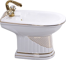 Напольное биде CeramaLux Lux Classic J-816 белый/золото