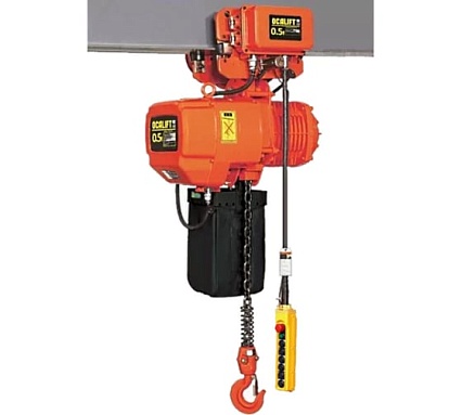 Цепная передвижная электрическая таль OCALIFT 005-01s г/п 0,5Т, высота 9м, 380в OCA00501ST9m