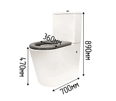 Унитаз компакт Доступная страна для инвалидов 4620 соответствующий нормам СП 59.13330.2020