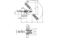 Плунжерный подпружиненный зажим KUKAMET усилие 185 кг 511-5-Y