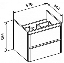 Тумба с раковиной BelBagno Albano-Cer 60 см Pino Scania