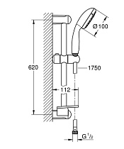 Душевой гарнитур Grohe New Tempesta 100, 2 режима 27926001