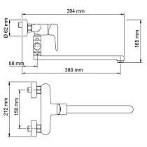 Смеситель универсальный WasserKRAFT Vils 5602L