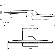 Верхний душ Hansgrohe Raindance E420 Air 27373000