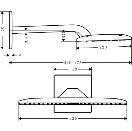 Верхний душ Hansgrohe Raindance E420 Air 27373000