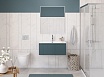 Тумба с раковиной BelBagno Uno 80 см 1 ящик, Голубой матовый