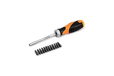 Набор насадок сменных с трещоточной отверткой KENDO 13 предметов, CrV 20016 00000073179