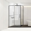 Душевой уголок Vincea Слим Софт (Slim Soft) VSR-1SS8010CLGM 100x80 вороненая сталь, стекло прозрачное