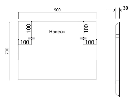 Мебель для ванной Vincea Mia 90 см (под раковину VBS-13990) R.Wood