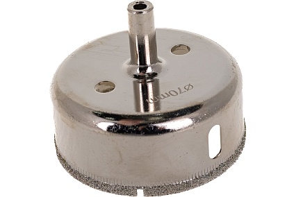 Коронка по стеклу (70 мм; ц/х) Vertextools 333-70