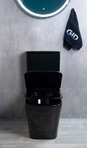 Унитаз-компакт Gid Tr2170BL безободковый, черный глянцевый