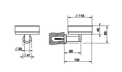 Мыльница подвесная Gessi Accessories 38803-031 хром