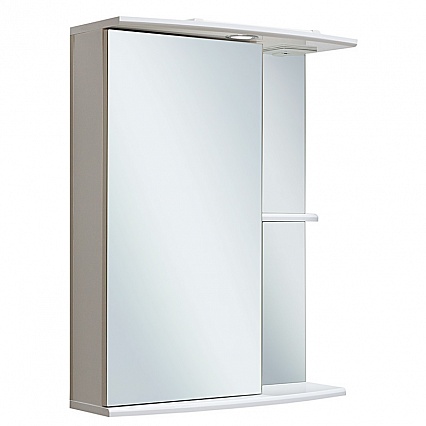 Зеркальный шкаф Руно Николь 55 см L белый