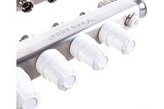 Коллекторный блок с расходомерами PRO AQUA 4 выхода, 280 мм, 1 x 3/4 V500MB.04b