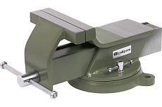 Слесарные тиски Сибртех 125 мм, стальные, поворотные 18619