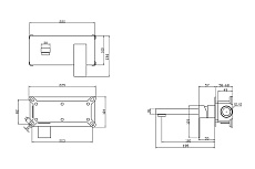 Cмеситель для раковины Orange Lutz M04-722b черный