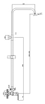 Душевая стойка Rush ST4235-50 со смесителем для ванны