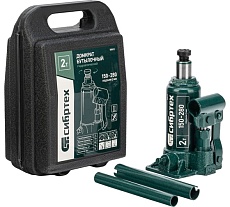 Домкрат гидравлический бутылочный Сибртех 2 т, 150-280 мм, в пласт. кейсе 50812