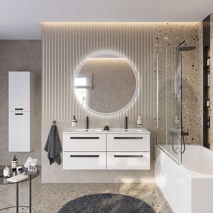 Мебель для ванной Cezares Eco-Cer-N 120 см, 4 ящика Bianco Lucido