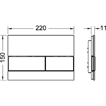 Кнопка смыва TECE Square 9240803 стекло, мятный зеленый/белый