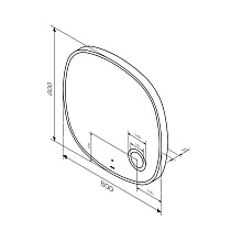 Зеркало Am.Pm Func 80 см, с подсветкой, косм.зеркалом M8FMOX0803SA