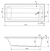 Акриловая ванна Cezares Plane Solo Mini 170x70