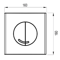 Кнопка смыва Wisa XS Argos DF 8050.414601 белая