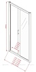 Душевая дверь Aquanet Alfa NAA6121 150x200, прозрачное стекло