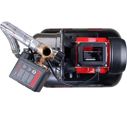 Насосная станция Verton AQUA PS1200S/24 (1200Вт, 55л/мин, 24л, гл. 9м, h 50м, вых. 1, 3 бар) 01.13297.22779
