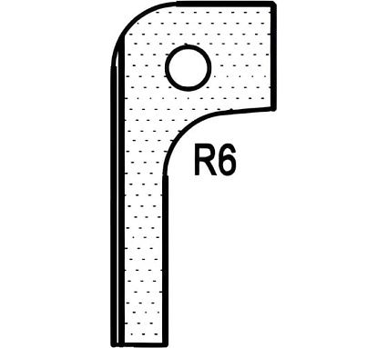 Нож радиусный T20308 R6 для 1473222212 ROTIS 744.T20308