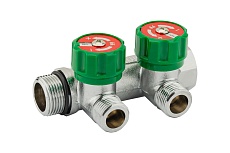 Коллектор PROFACTOR регулирующий, под плоскую прокладку, хром в/н 3/4" х 2 вых 1/2" нар PF MV 275.2