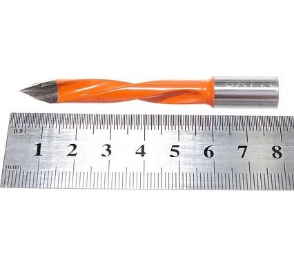 Сверло присадочное усиленное сквозное (8x77 мм; S=10x20 мм; LH) ROTIS 422.0877L