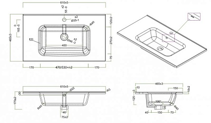 Тумба с раковиной BelBagno Kraft 80 см Cemento Grigio