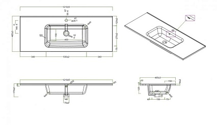 Тумба с раковиной BelBagno Kraft 120 см Pino Pasadena