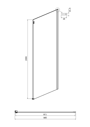 Душевой уголок Ambassador Benefit 140x100 19021203HB-100HB прозрачный, черный