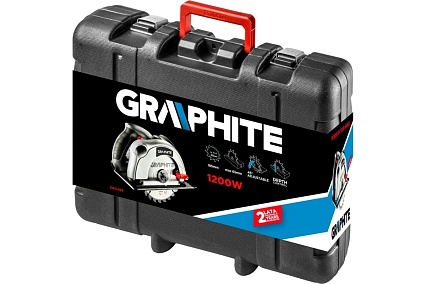 Дисковая пила Graphite 185 мм, 1200Вт, доп диск, кейс 58G488