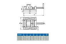 Станочные тиски для сверлильных станков 125мм Griff Q19A b241503
