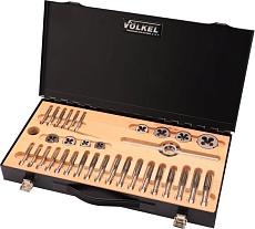 Набор метчиков и плашек VOLKEL M5-M12 HSS-G 40пр V48004