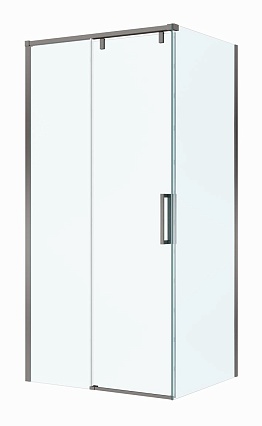 Душевой уголок BelBagno SOFT_CLOSE-1-AH-1-100/90-C-GM 100x90 прозрачный, оружейная сталь Душевой уголок BelBagno SOFT_CLOSE-1-AH-1-100/90-C-GM 100x90 прозрачный, оружейная сталь
