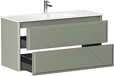 Тумба с раковиной Allen Brau Paris 120 см олива матовый