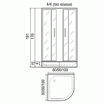 Душевой уголок River Don Light 80/15 MT 80x80 хром, матовое без поддона