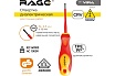 Диэлектрические отвертка RAGE by VIRA 1000 В VDE SL2.5 75 мм 397024