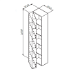 Шкаф пенал Am.Pm Spirit V2.0 35 см L