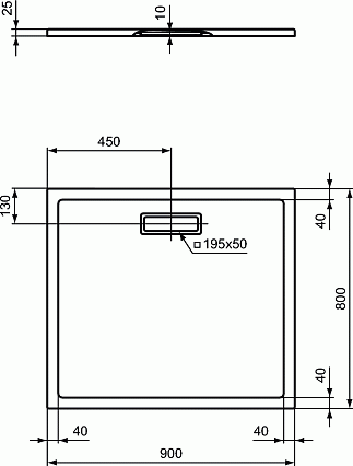 Поддон для душа Ideal Standart Ultra Flat New 90x80, белый матовый