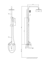 Душевая стойка Rush Bruny BR4335-40