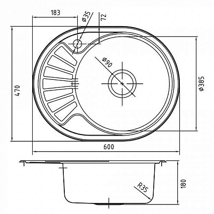 Кухонная мойка Iddis Suno 60 см шелк SUN60SRi77