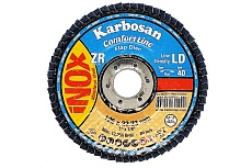 Диск лепестковый прямой по нержавеющей стали Flap 125x22 мм, Р40 Karbosan KAR-982290