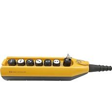 Пульт управления EMAS 7-ми кнопочный, с ключом, 2 скорости, 250 В, 4А PV7AC20B444